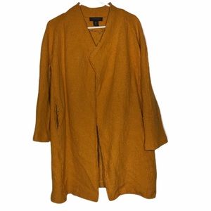 Tahari Mustard Yellow Wool Cardigan- Size Large